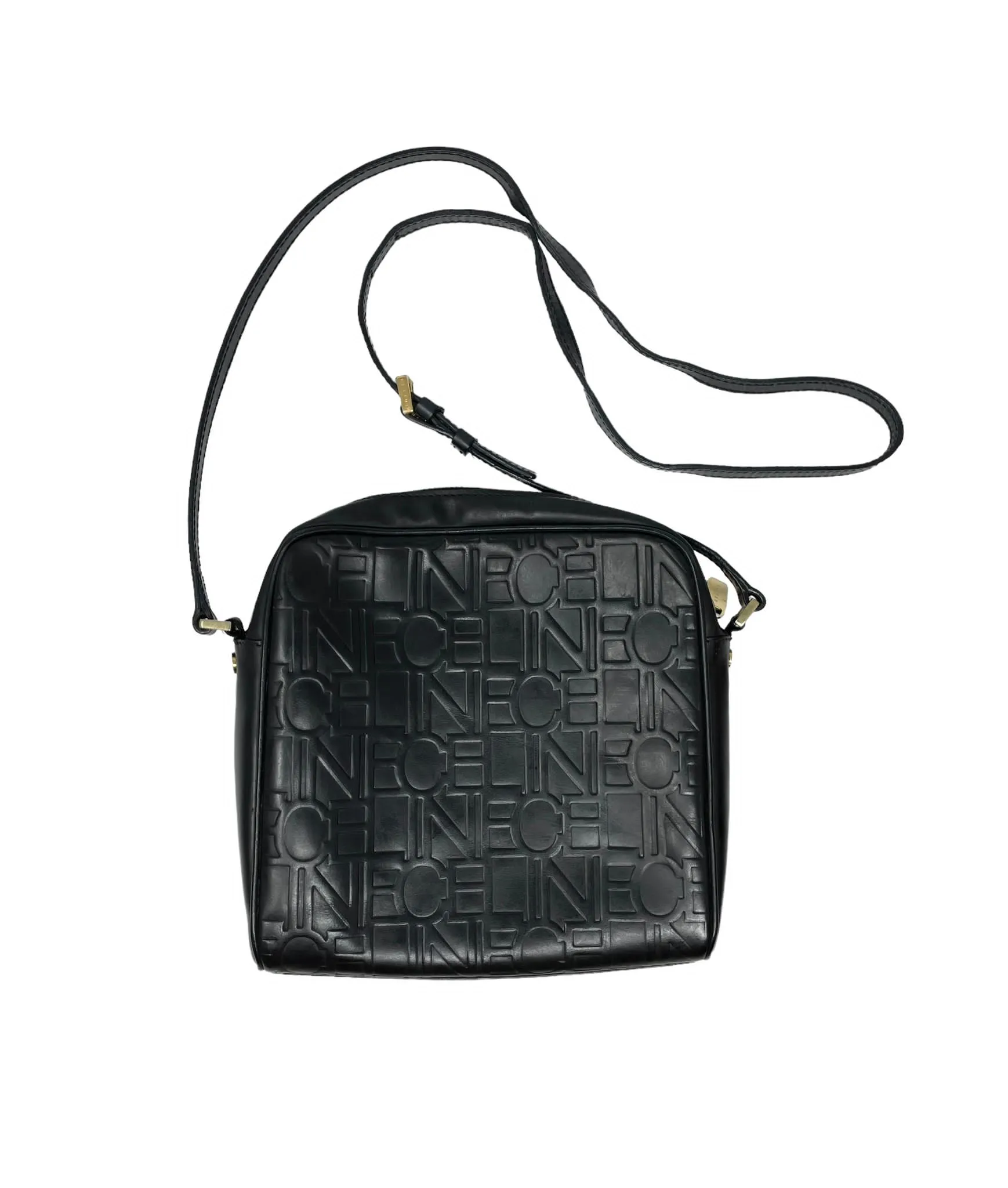 Celine Black Logo Shoulder Bag