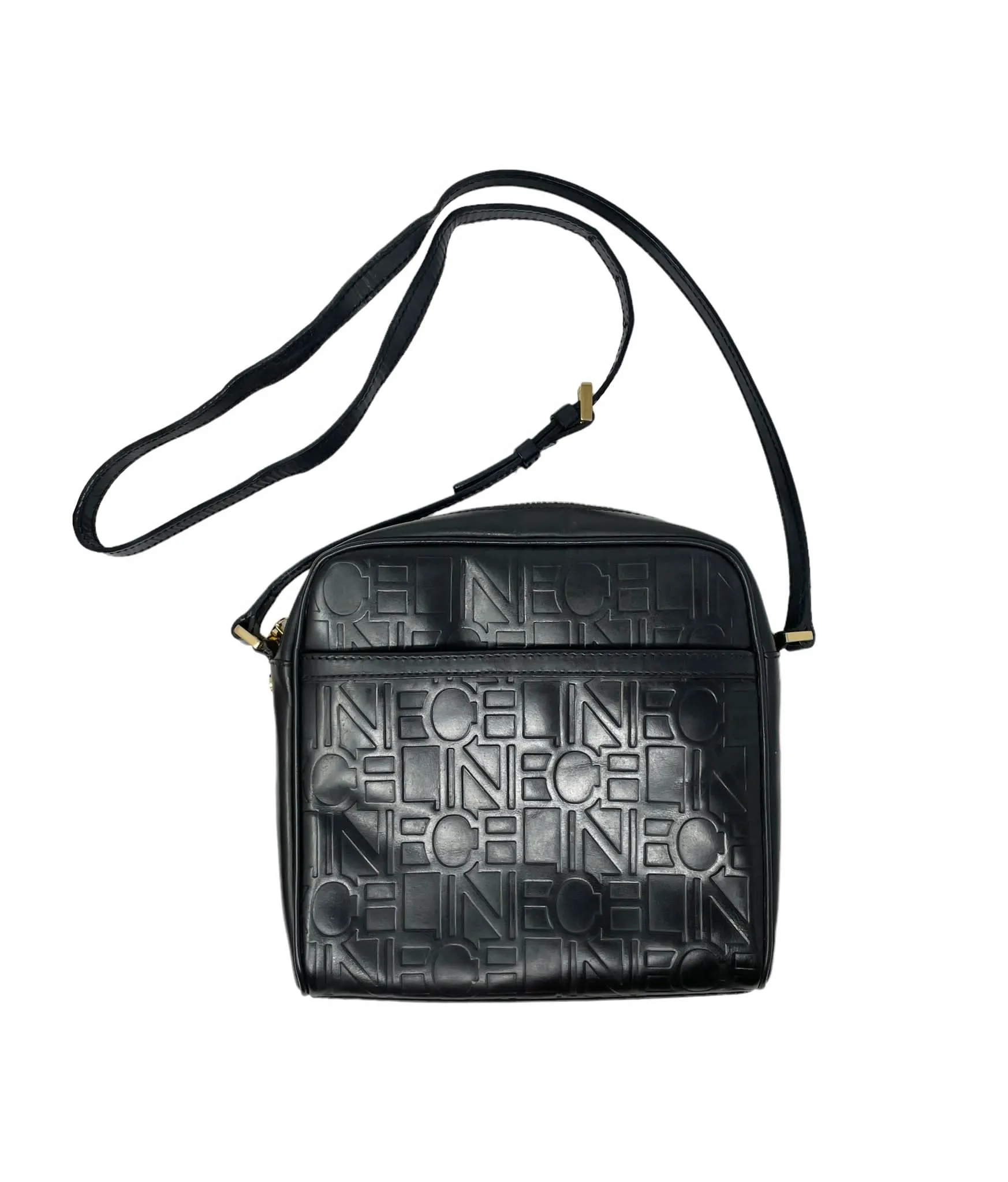Celine Black Logo Shoulder Bag