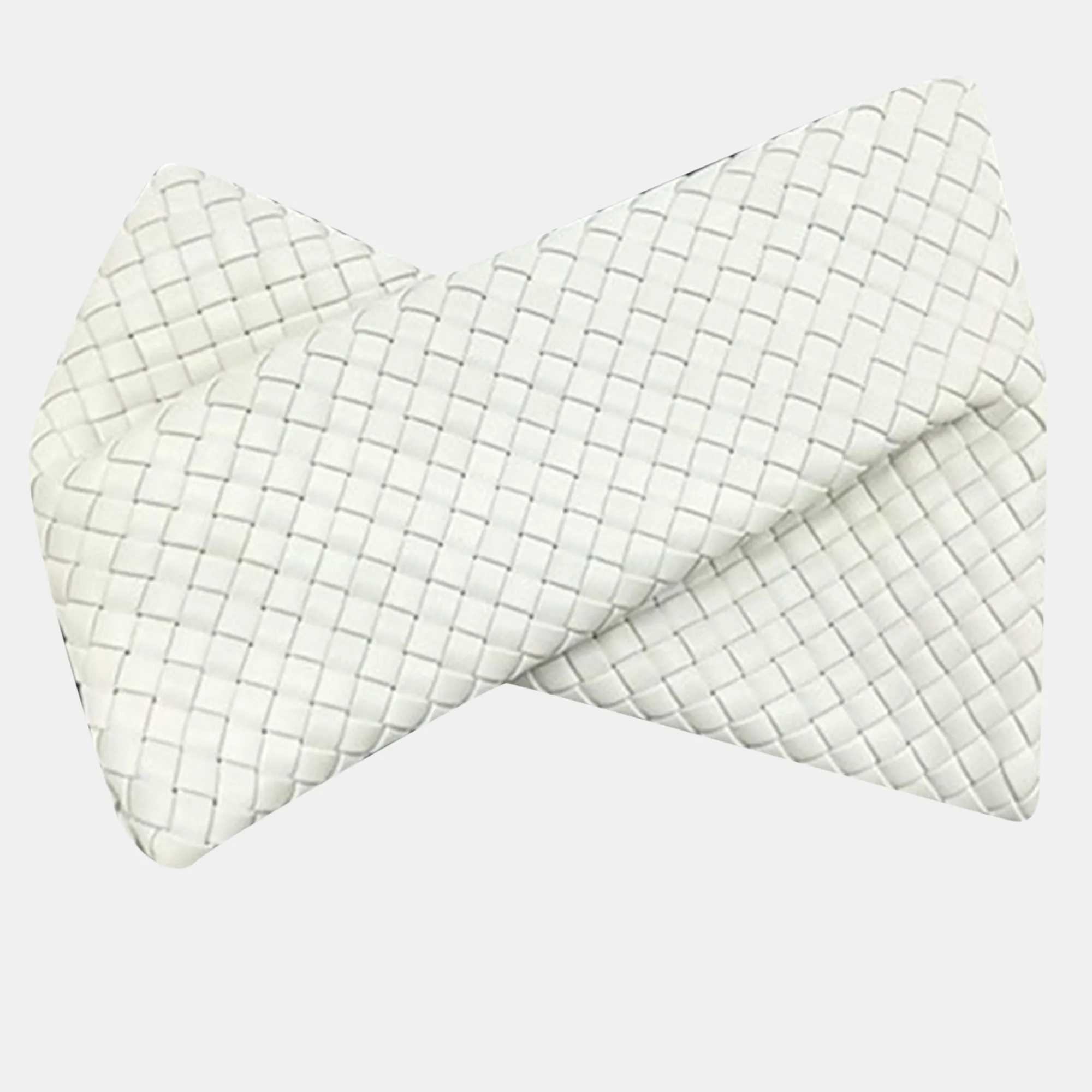 Chalk Nappa Intrecciato Crisscross Clutch