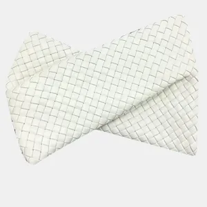 Chalk Nappa Intrecciato Crisscross Clutch