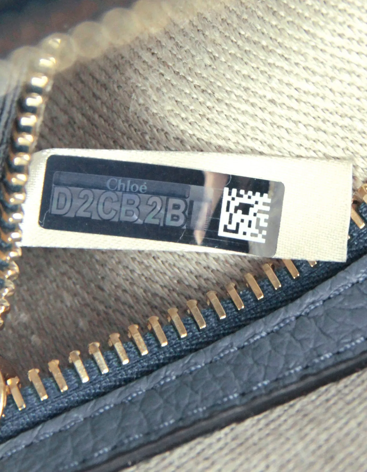 Chloe Graphite Navy Leather Small Marcie Satchel Bag