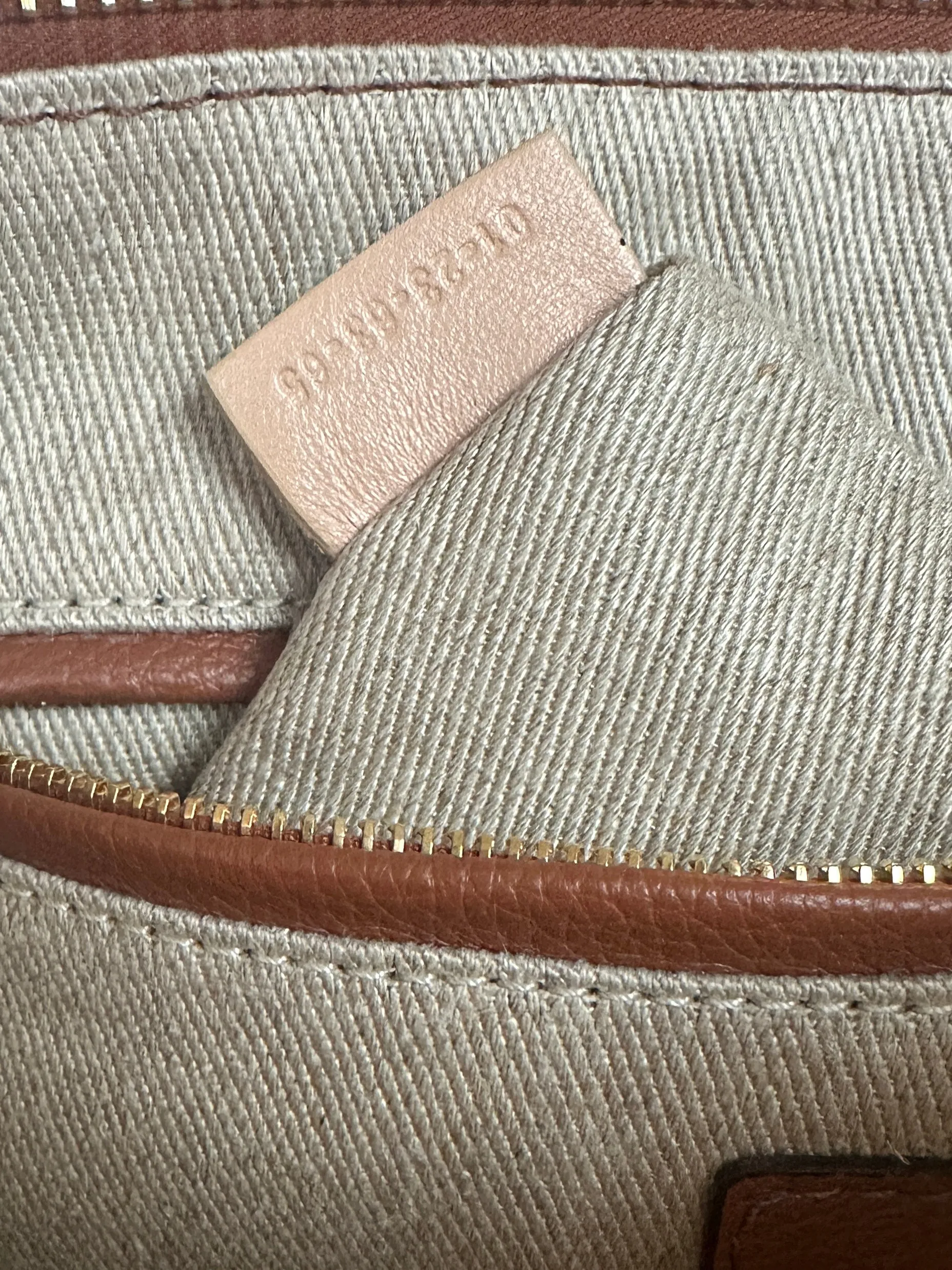 Chloe Tan Leather Medium Marcie Satchel Bag