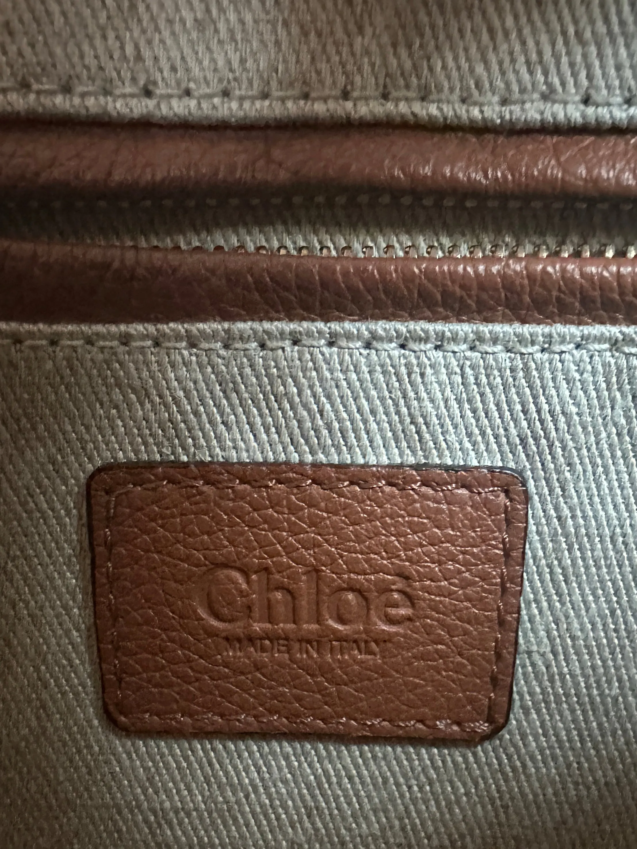 Chloe Tan Leather Medium Marcie Satchel Bag