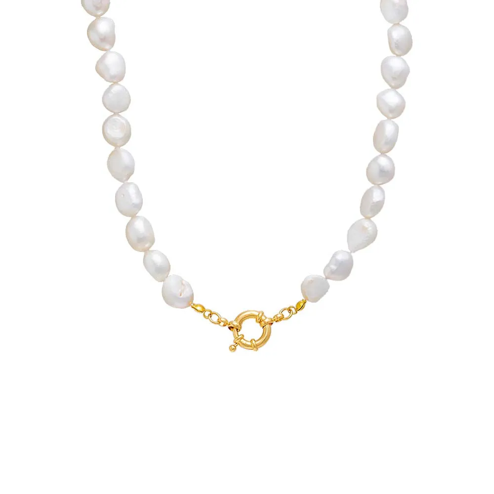 Chunky Pearl Toggle Necklace