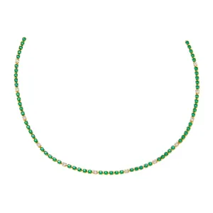 Colored CZ Accented Tennis Choker