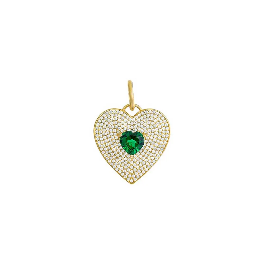 Colored Heart Necklace Charm