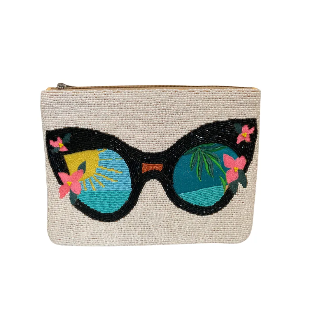 COLORFUL BEADED SUNGLASSES CLUTCH