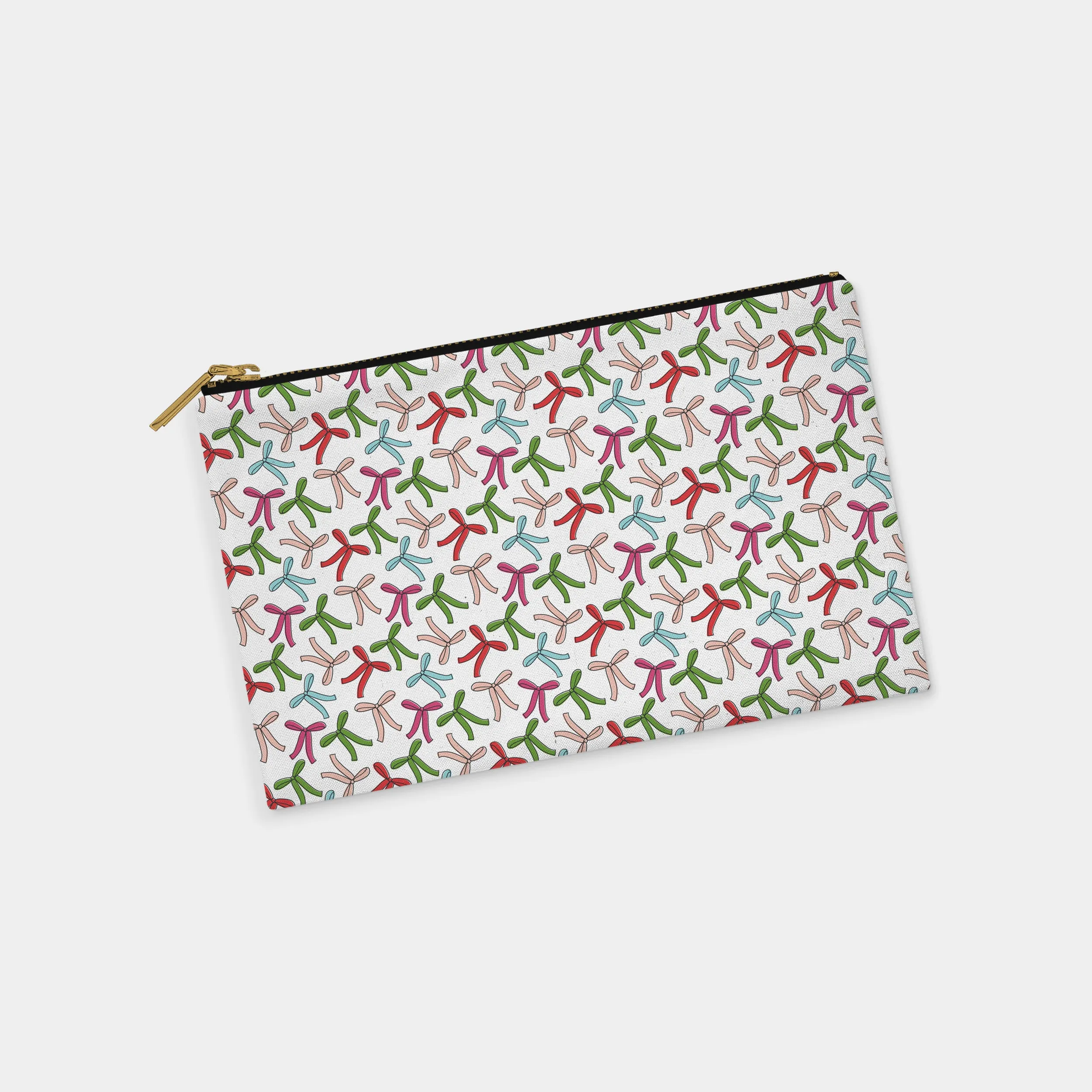 Colorful Bows Personalized Zipper Pouch