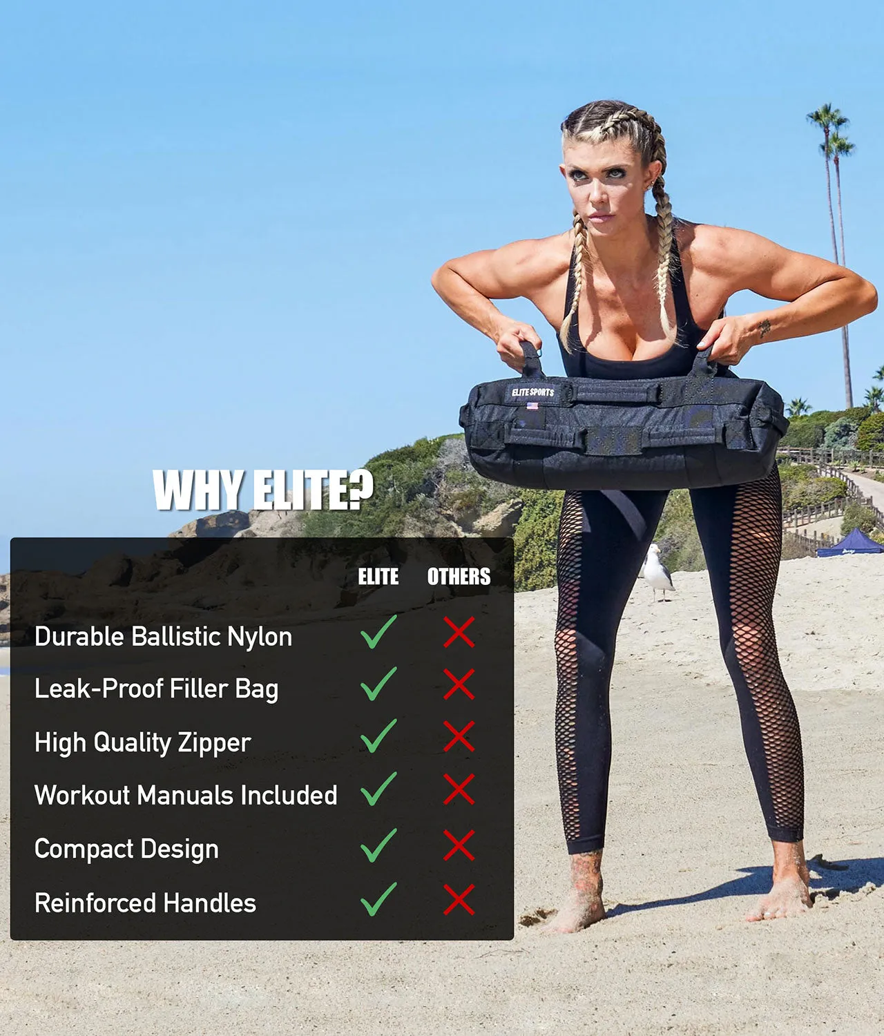 Core Black Duffel Sand Bag 50-75 lbs