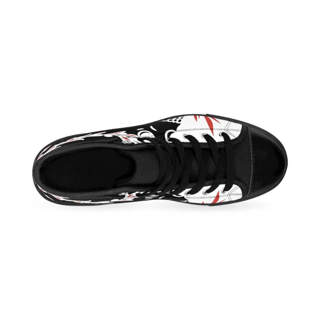 Crown flower skull Women's High-top Sneakers