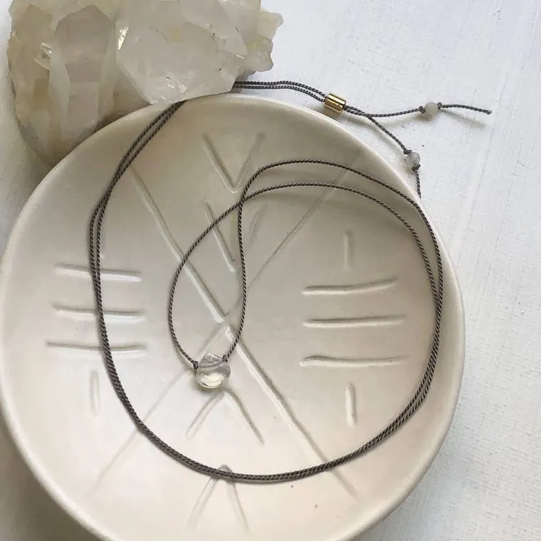 Crystal Intention Necklace - Moonstone - HALF OFF