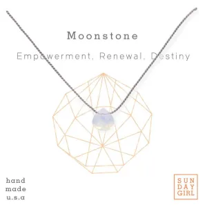 Crystal Intention Necklace - Moonstone - HALF OFF