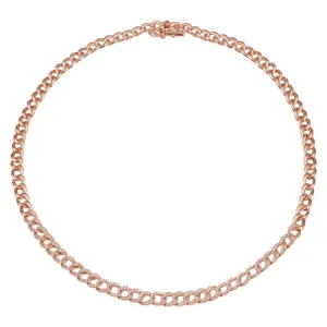 CUBAN LINK DIAMOND CHOKER NECKLACE -5mm