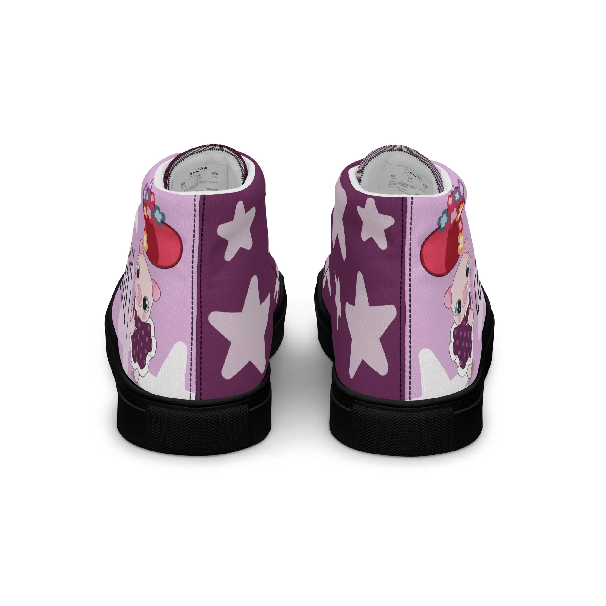 Cutie Pig Women's High Top Custom Sneakers