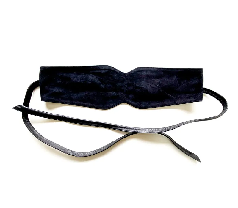 Cyrilla Goatskin Suede Leather Belt