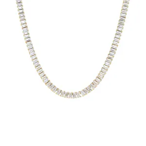 CZ Baguette Tennis Necklace