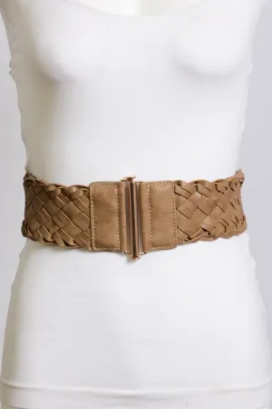 DANA VEGAN LEATHER BELT KHAKI