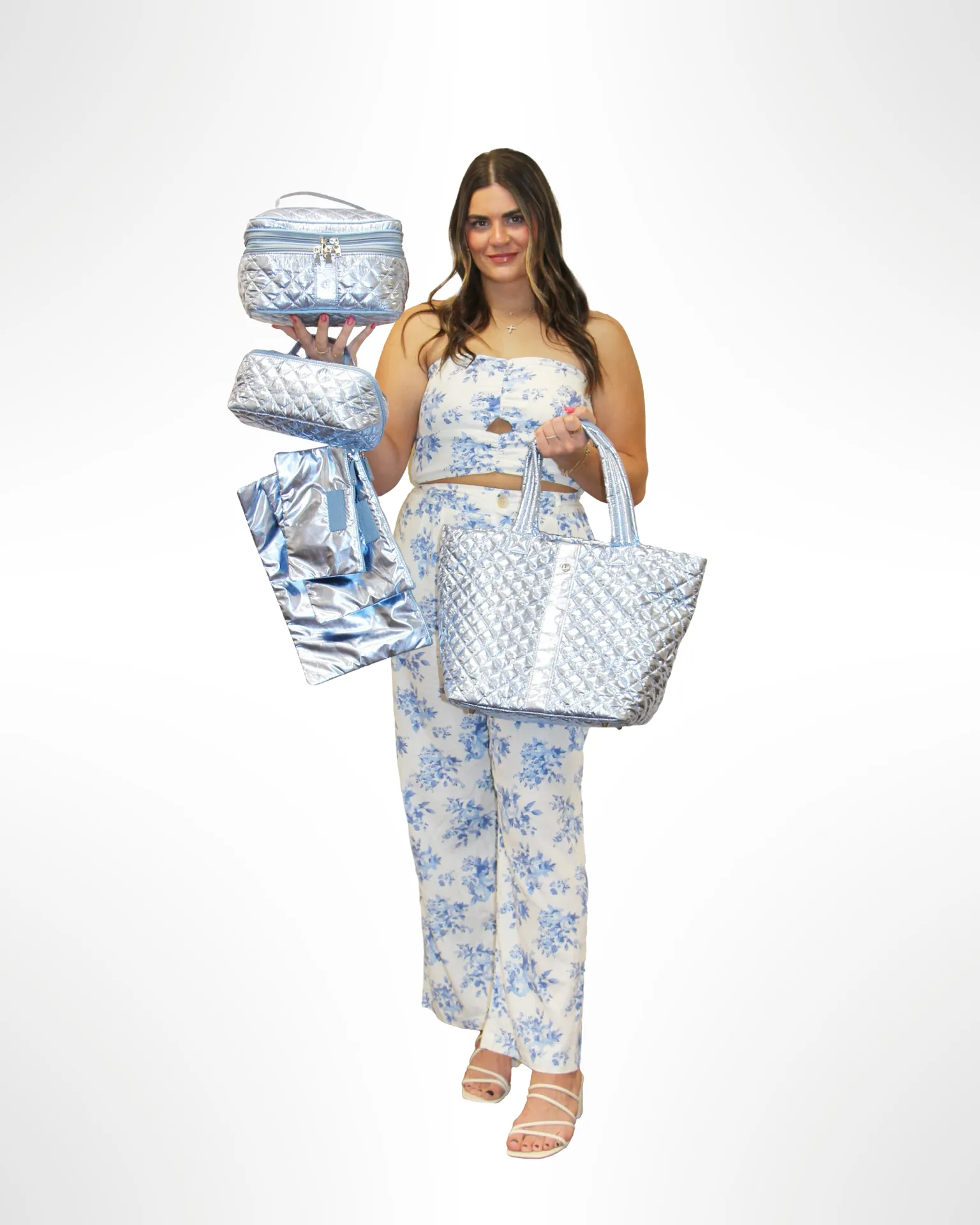 Debra Diamond Tote Ice Blue