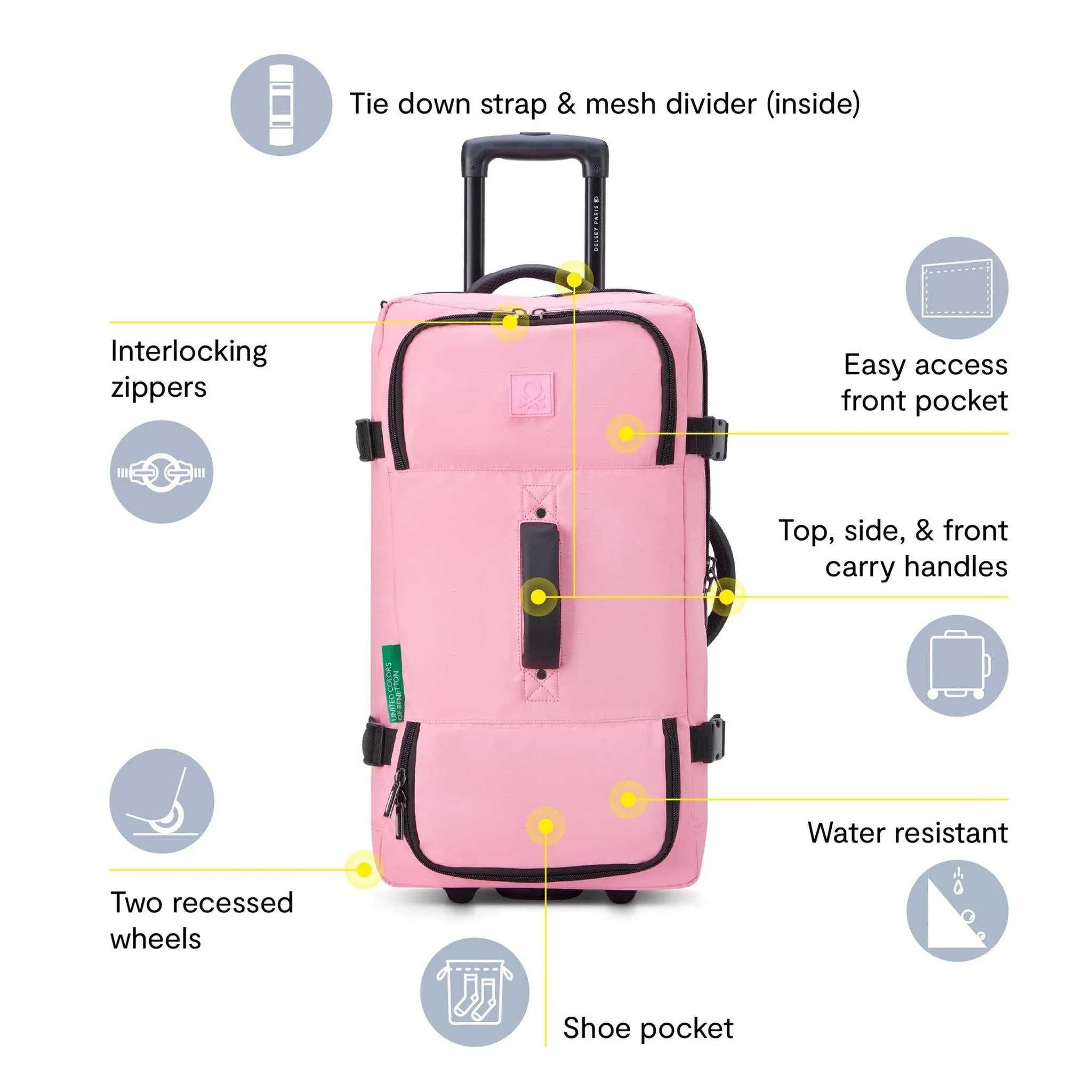 Delsey NOW! 24" 2-Wheel Rolling Duffel
