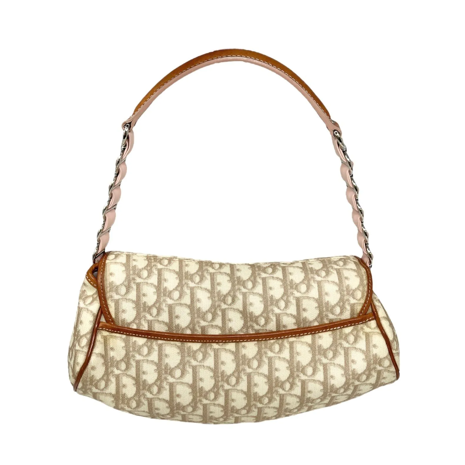 Dior Beige Logo Heart Shoulder Bag
