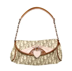 Dior Beige Logo Heart Shoulder Bag