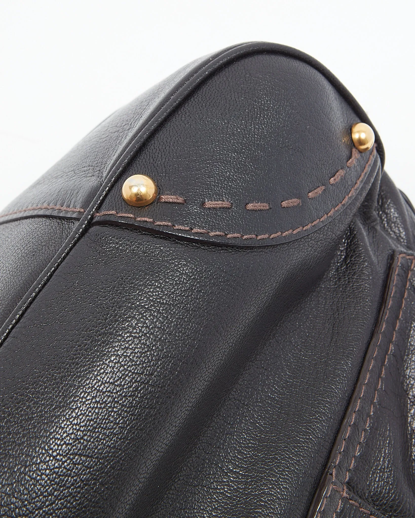 Dolce & Gabbana Black Leather Vintage Shoulder Bag