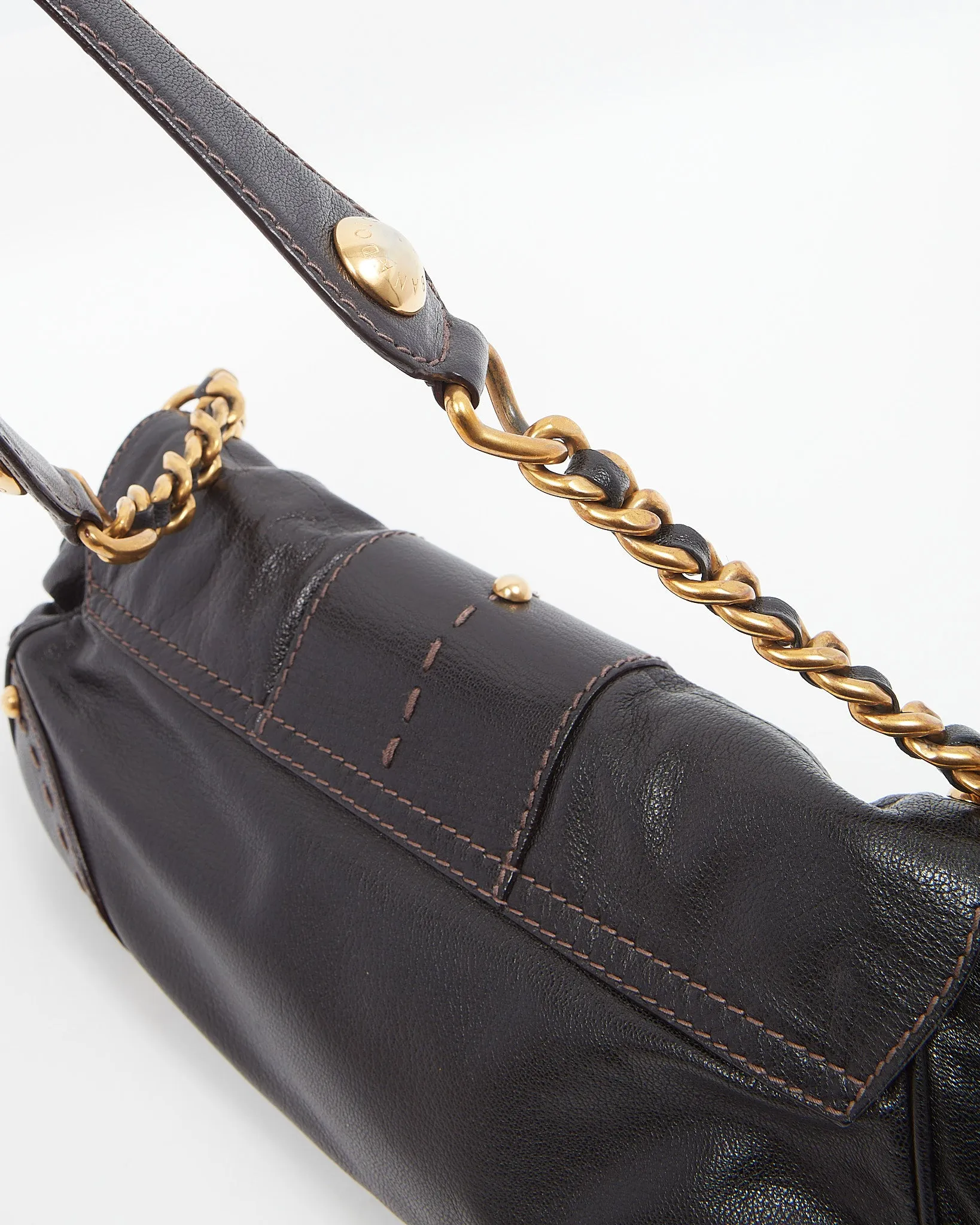 Dolce & Gabbana Black Leather Vintage Shoulder Bag