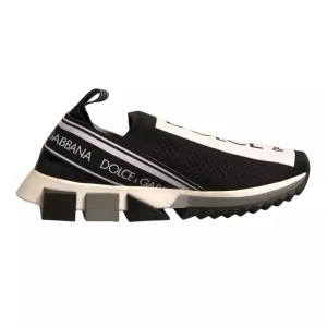 Dolce&Gabbana Sorrento Men Black Sneakers Polyester Flat Trainer Shoes EUR 39.5
