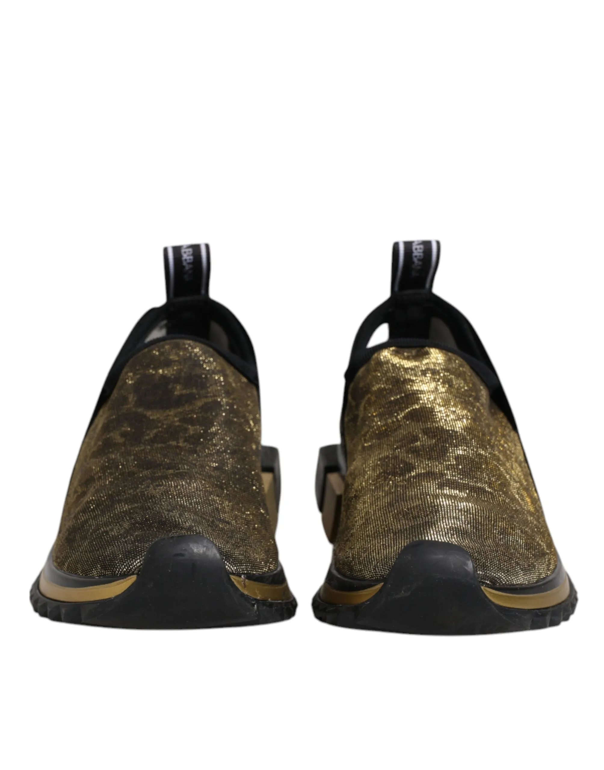 Dolce&Gabbana Sorrento Women Gold Sneakers Polyester Leopard Trainer Shoes EU 37