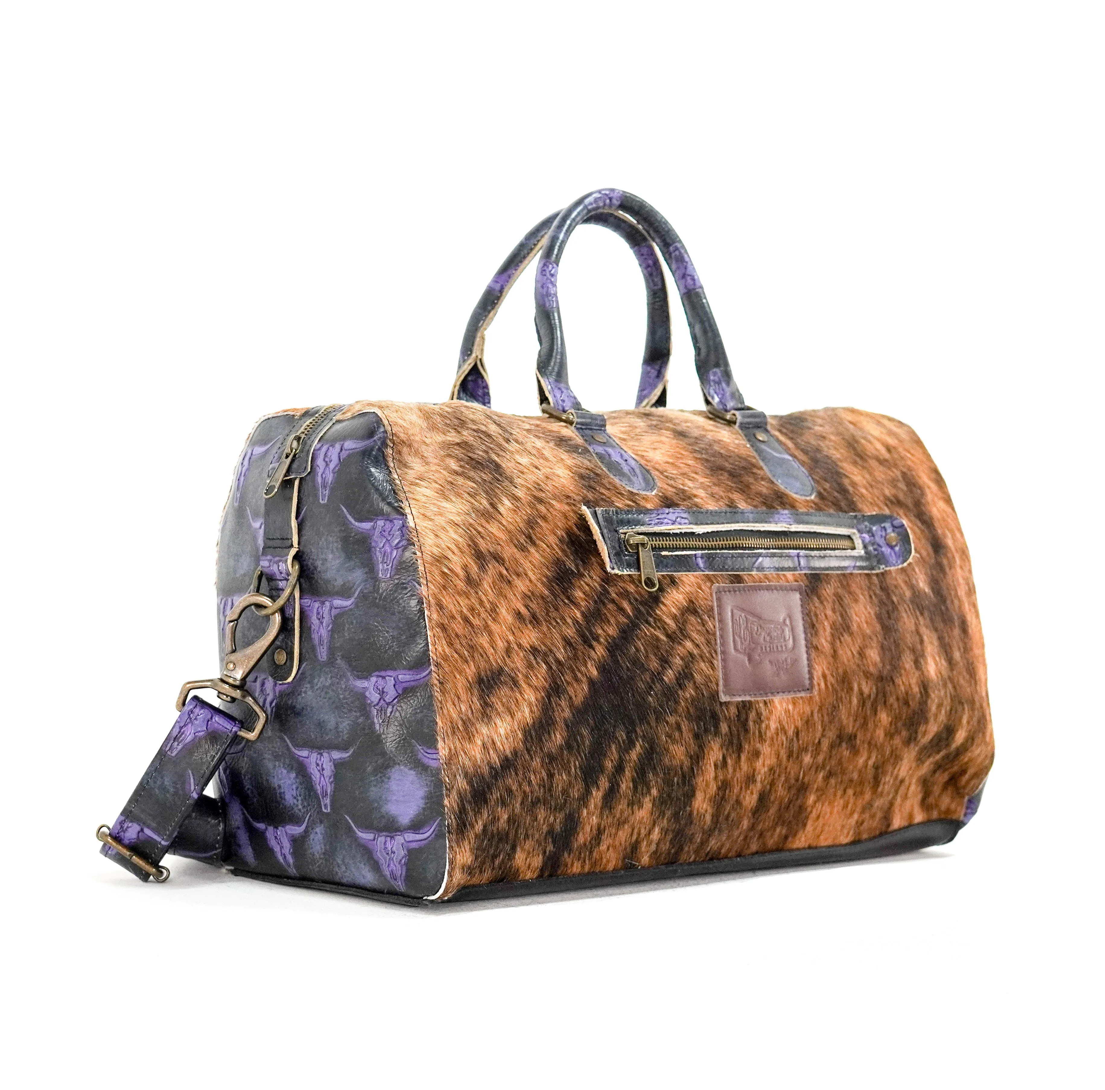 Duffel - Brindle w/ Midnight Rain Skulls