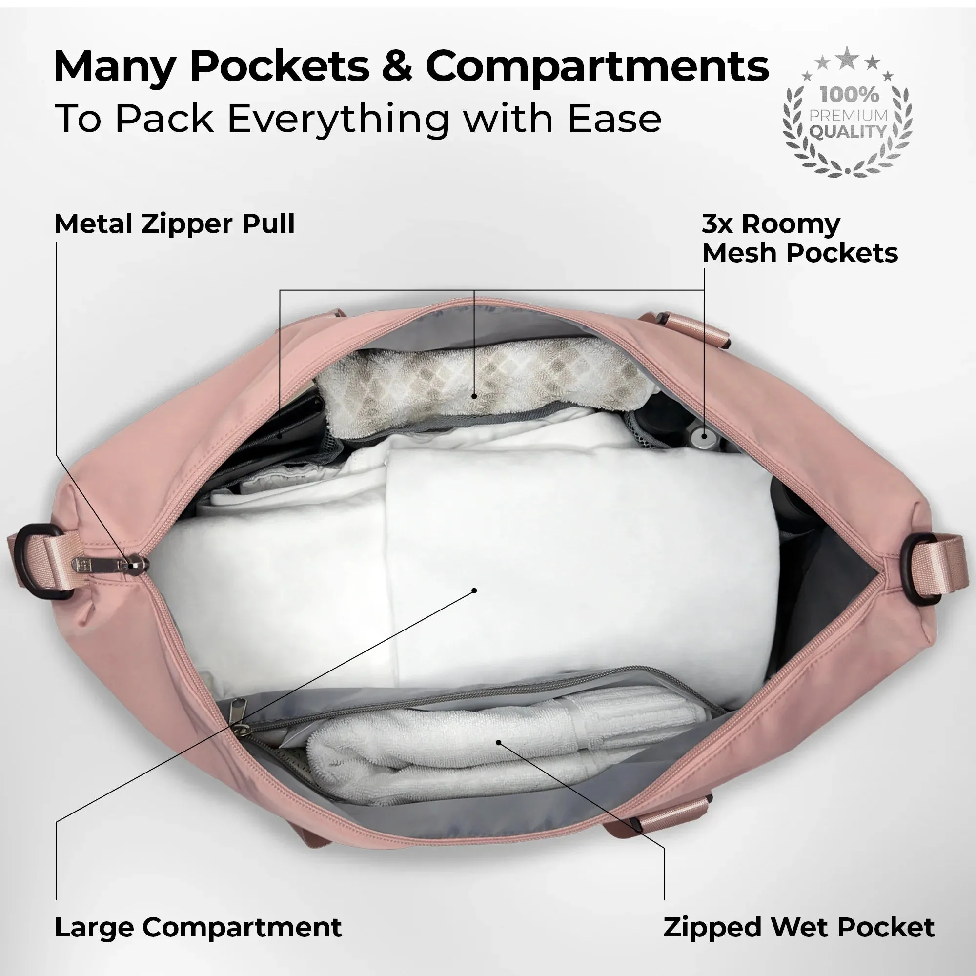Duffle & Weekender Bag - Pink