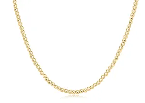 E Newton Choker Classic Gold 3MM Pearl 17"