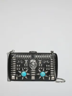 Embellished Leather Clutch