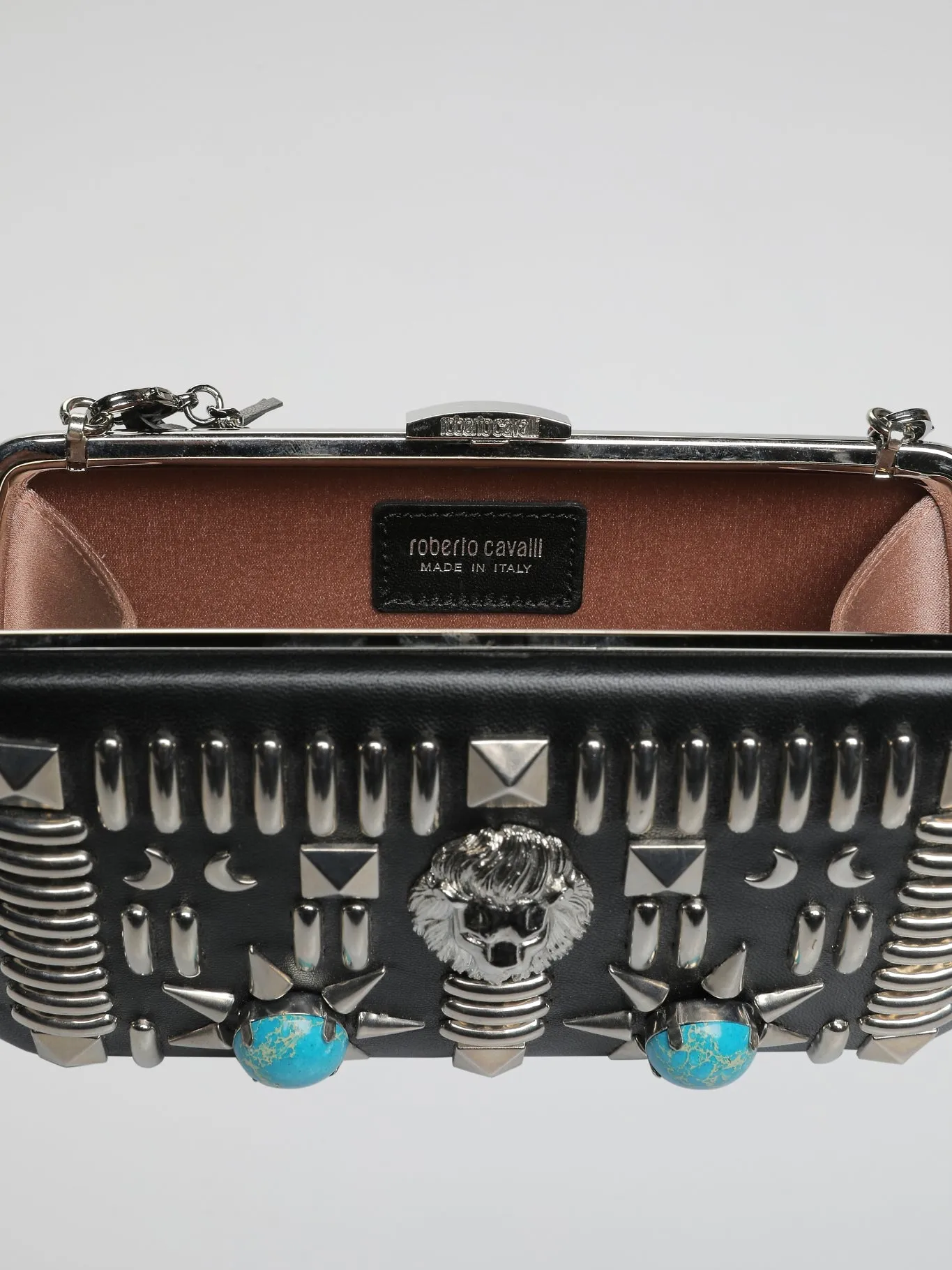 Embellished Leather Clutch