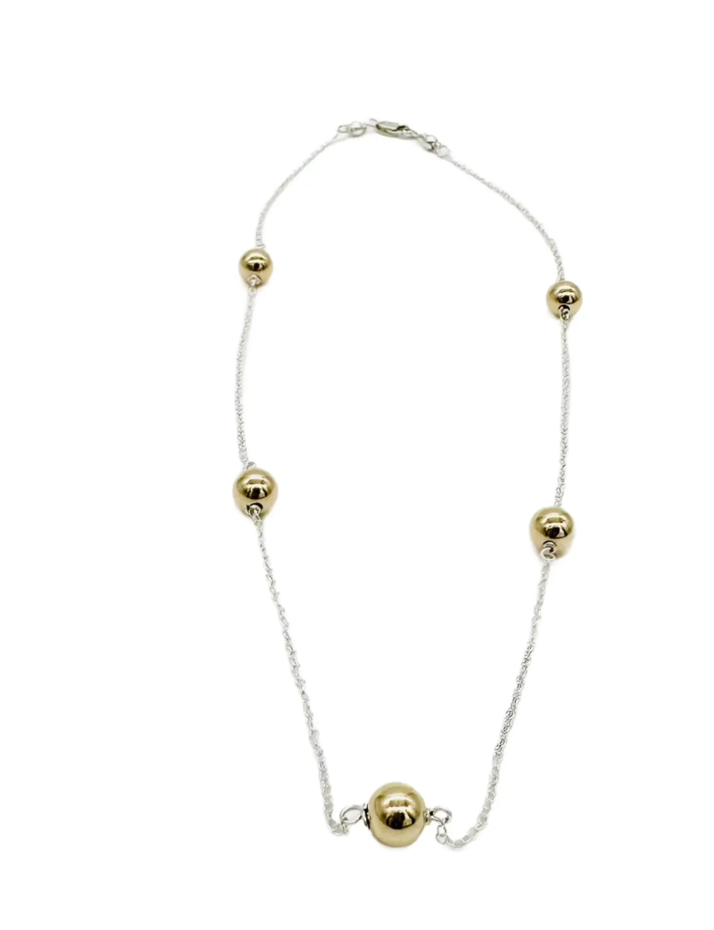 Enewton Choker Simplicity Chain Sterling Mixed Metal Gold Bead