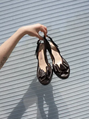Espresso Peep Toe Platforms (40)