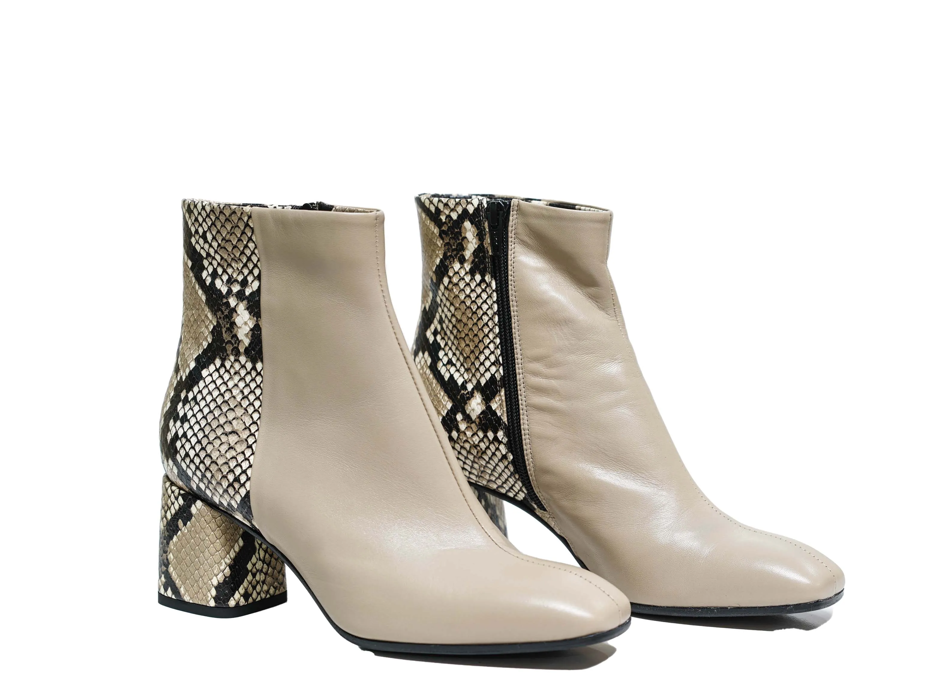 Fabio Rusconi Women’s Snake Print Leather Ankle Boot Wilma