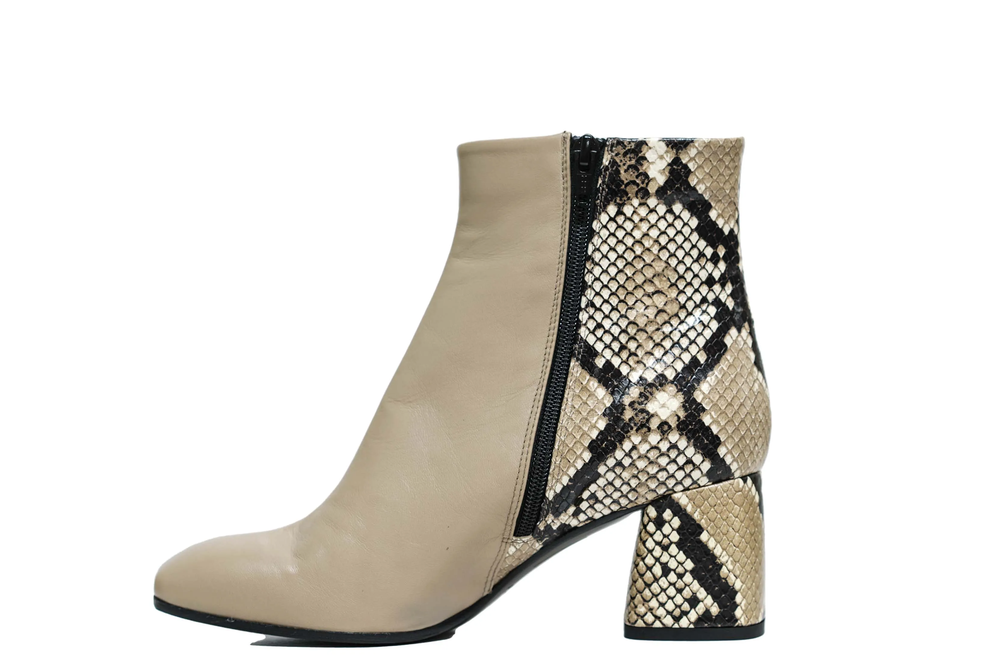 Fabio Rusconi Women’s Snake Print Leather Ankle Boot Wilma