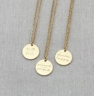 Faith Inspired Necklaces-Gold
