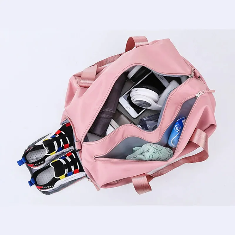 Fashion Weekend Bag Shoulder Weekend Bag Women with Zipped Pockets Overnight Bag
