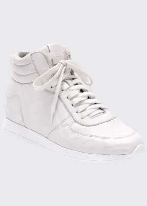 Fendi FFreedom High-Top Leather Sneakers