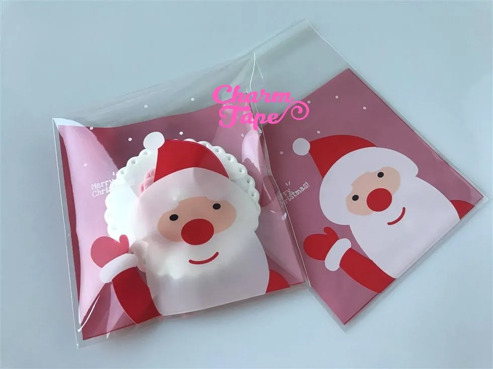 Festive Snowman or Santa Gift Bags Cello Bags Self-adhesive Cookie bags - Favors Bags - Party bags 20/50/100 bags CB58 CB59