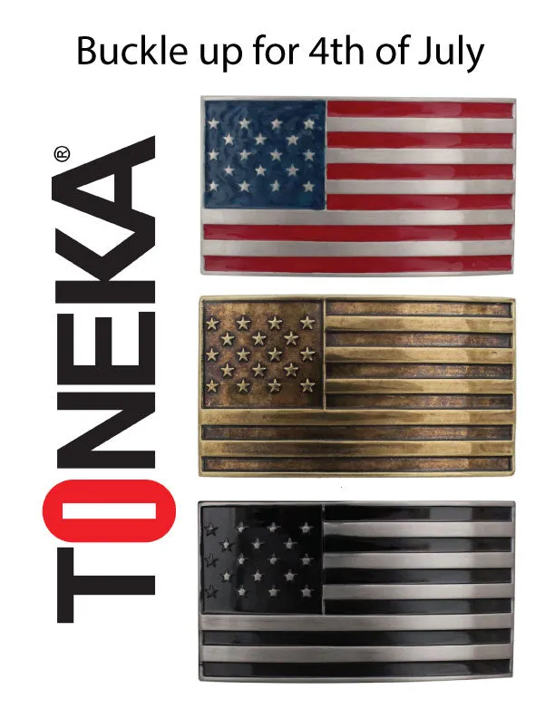 FL Men's USA Flag Plaque Buckle fits 1.5" belt