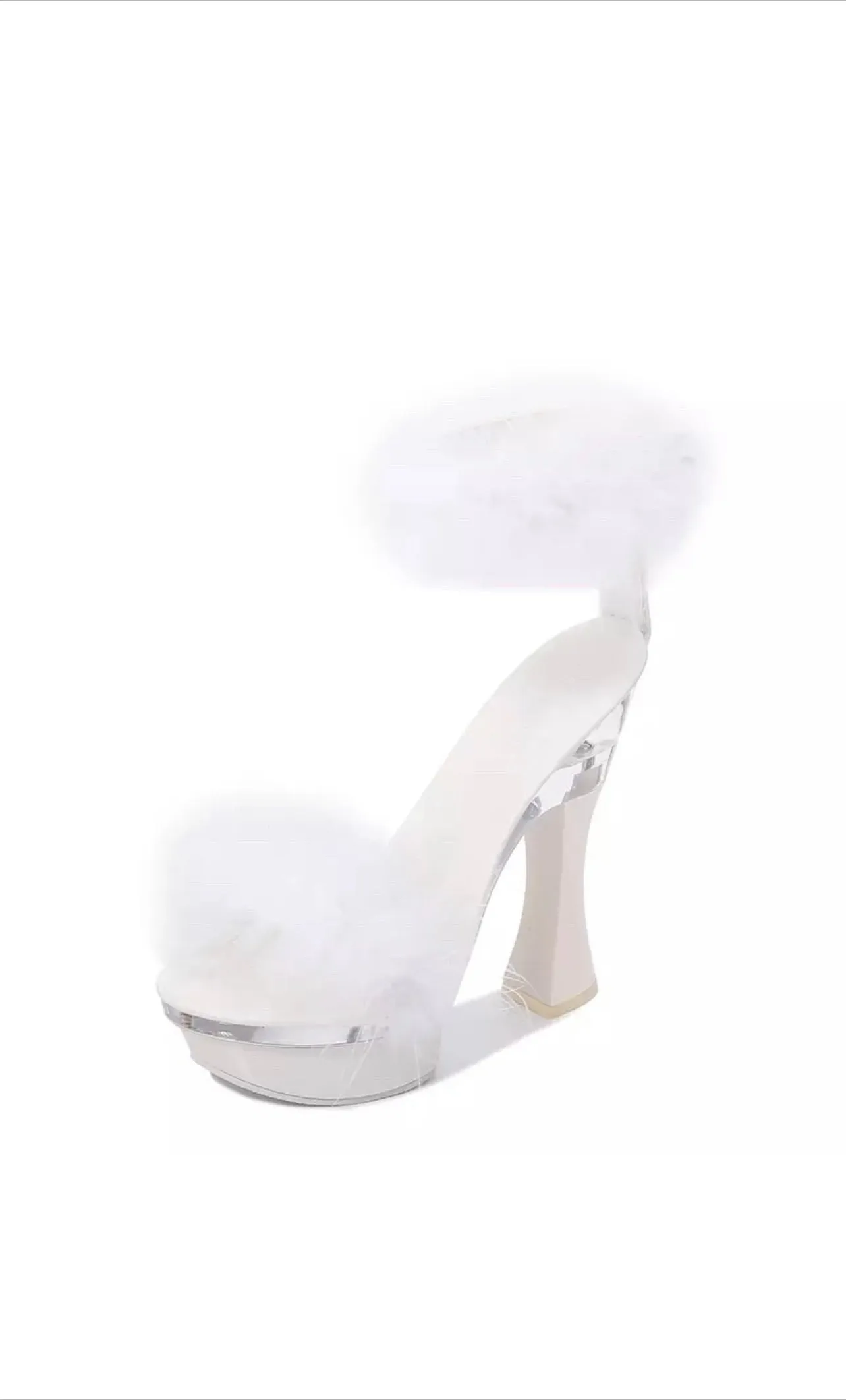 Fluffy Fur Platform Sandals