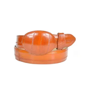 Gavel Eel Skin Western Belt - Honey