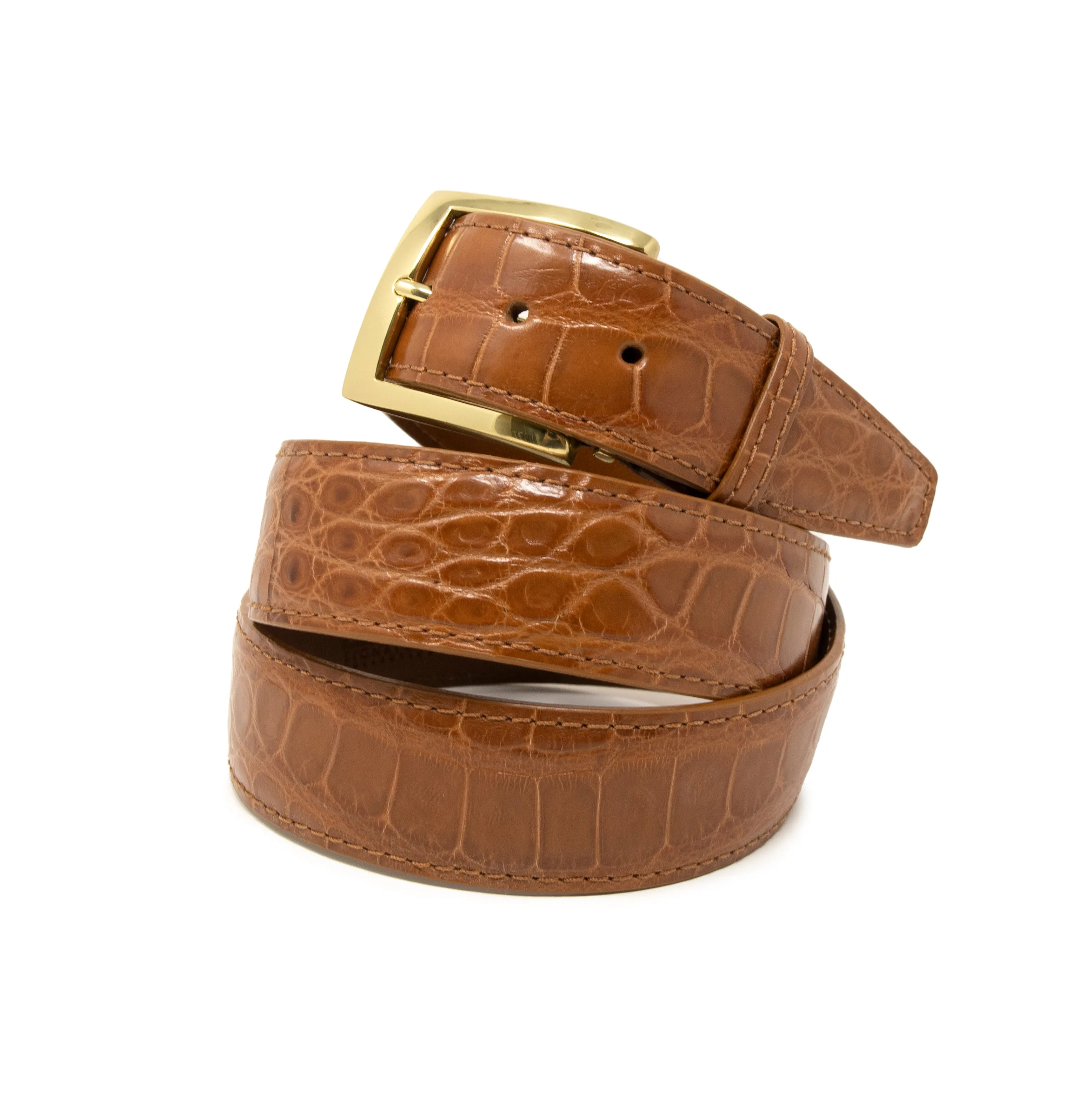 Genuine Glazed USA Alligator - Cognac - 40mm