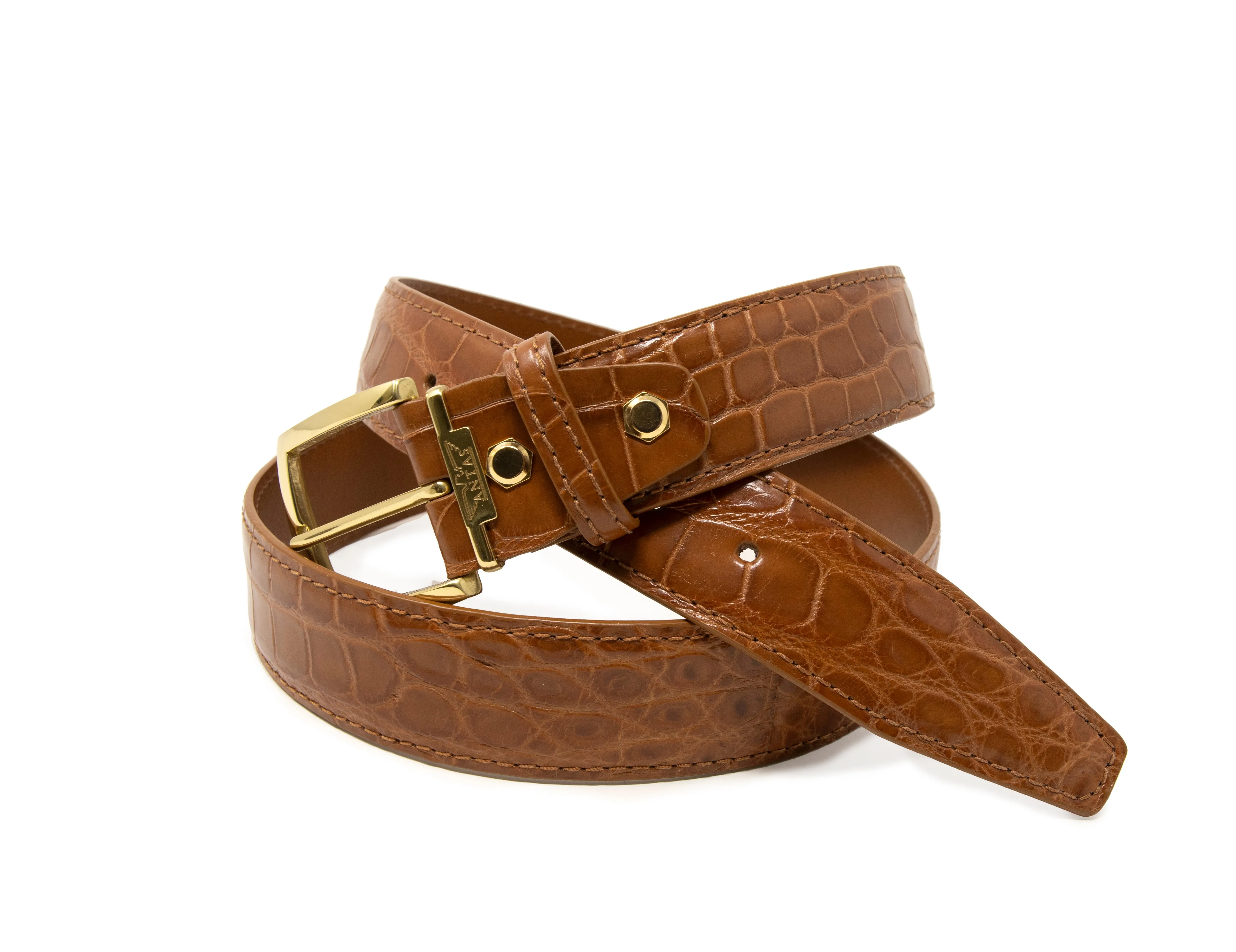 Genuine Glazed USA Alligator - Cognac - 40mm