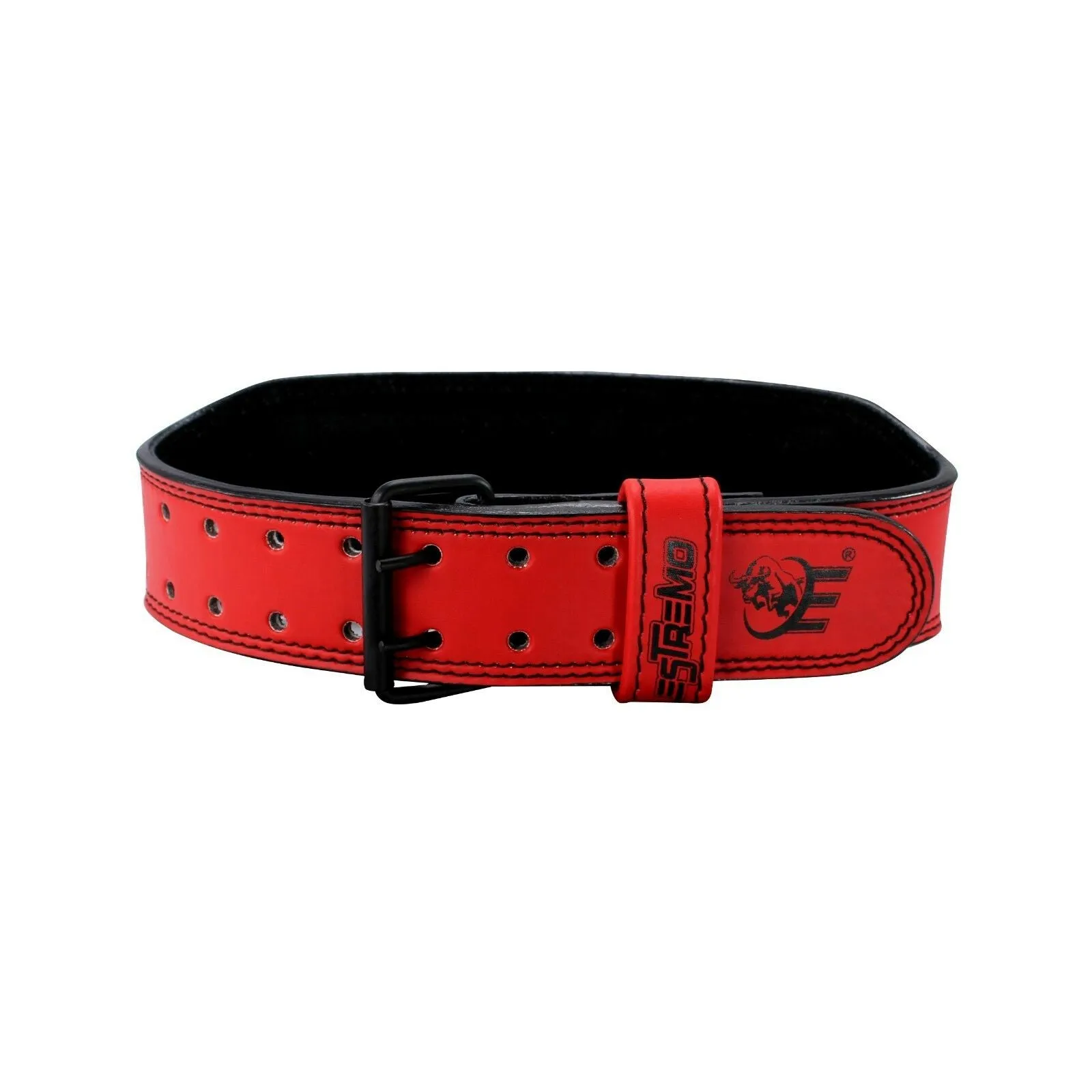 Genuine Leather Weightlifting Belt 4" Wide Red