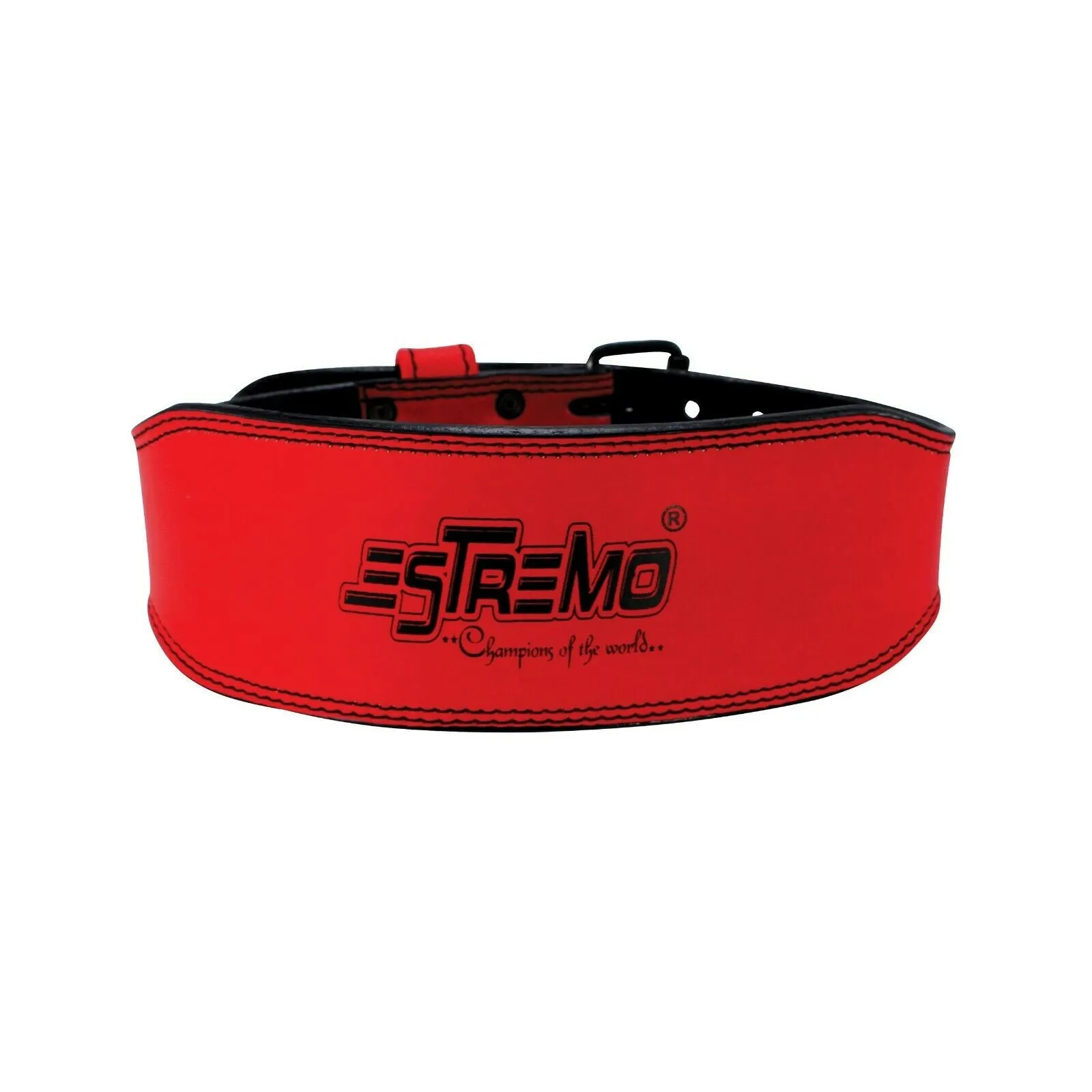 Genuine Leather Weightlifting Belt 4" Wide Red