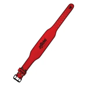 Genuine Leather Weightlifting Belt 4" Wide Red